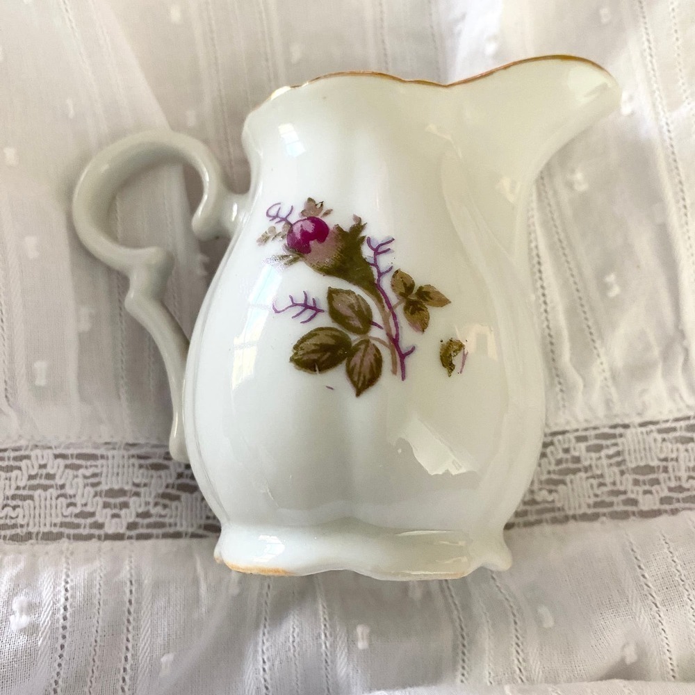 Royal Sealy Japan Creamer Purple Floral Miniature